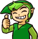 Triforce Green Link giving a thumbs up.
